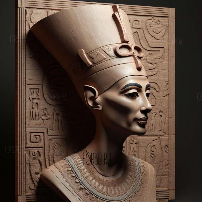 Nefertiti Foia 4 stl model for CNC